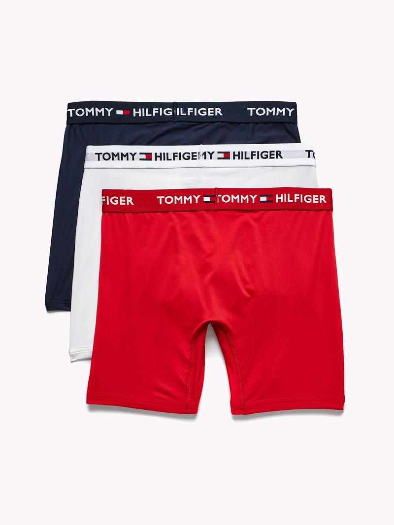 Férfi Tommy Hilfiger Everyday microfiber boxer brief 3pk Boxer Briefs Piros | HU 1385UZG